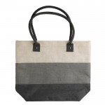 Sac en jute avec design coloré en dégradé 340 g/m2 couleur gris deuxième vue