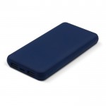 Batterie externe en caoutchouc avec port USB-A et port type C 8000 mAh couleur bleu foncé