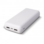 Batterie externe avec ports USB-A et port type C 16.000 mAh couleur blanc deuxième vue