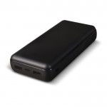 Batterie externe avec ports USB-A et port type C 16.000 mAh couleur noir deuxième vue