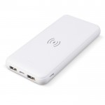 Batterie externe avec ports USB-A et port type C 10.000 mAh couleur blanc deuxième vue