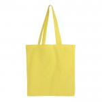 Sac en coton avec certification OEKO-TEX de couleurs 140 g/m2 couleur jaune deuxième vue