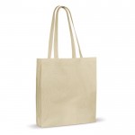 Sac en coton avec certification OEKO-TEX avec soufflet 140 g/m2 couleur beige