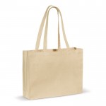 Sac en coton avec certification OEKO-TEX avec soufflet 280 g/m2 couleur beige