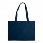 Sac en coton avec certification OEKO-TEX de couleurs 280 g/m2 couleur bleu foncé deuxième vue