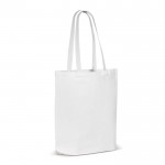 Sac en coton avec soufflet OEKO-TEX de couleurs 280 g/m2 couleur blanc