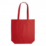 Sac en coton avec soufflet OEKO-TEX de couleurs 280 g/m2 couleur rouge deuxième vue