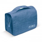 Trousse de toilette pliable avec compartiments et crochet couleur bleu ciel