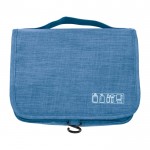 Trousse de toilette pliable avec compartiments et crochet couleur bleu ciel cinquième vue