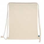 Sac avec fonction de sac à dos en coton FairTrade 140 g/m2 couleur beige deuxième vue