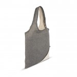 Sac pliable bicolore en coton recyclé OEKO-TEX 140 g/m2 couleur gris quatrière vue