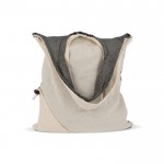 Sac pliable bicolore en coton recyclé OEKO-TEX 140 g/m2 couleur gris neuvième vue