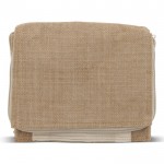 Sac glacière en jute et coton avec poignées pour 6 canettes couleur beige quatrière vue