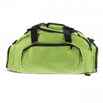 Sac de voyage en RPET avec plusieurs compartiments couleur vert lime quatrière vue