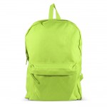 Classique sac à dos en RPET en plusieurs couleurs avec poche frontale couleur vert lime troisième vue