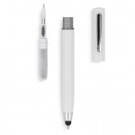 Stylo multifonction avec kit de nettoyage électronique couleur blanc sixième vue