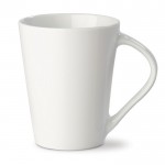 Tasse en porcelaine blanche avec poignée triangulaire de 270ml couleur blanc