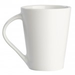 Tasse en porcelaine blanche avec poignée triangulaire de 270ml couleur blanc deuxième vue