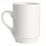 Tasse empilable en porcelaine blanche avec capacité de 160ml couleur blanc deuxième vue