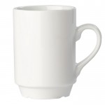 Tasse empilable en porcelaine blanche avec capacité de 160ml couleur blanc quatrière vue