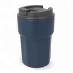 Gobelet à emporter en inox avec couvercle en silicone 350ml couleur bleu foncé