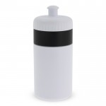 Gourde de sport sans BPA avec détail coloré 500ml couleur blanc/noir deuxième vue