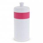 Gourde de sport sans BPA avec détail coloré 500ml couleur rose deuxième vue