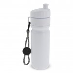 Gourde de sport sans BPA avec détail coloré et sangle 500ml couleur blanc deuxième vue