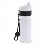 Gourde de sport sans BPA avec détail coloré et sangle 500ml couleur blanc/noir deuxième vue