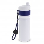 Gourde de sport sans BPA avec détail coloré et sangle 500ml couleur bleu foncé deuxième vue