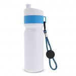 Gourde de sport sans BPA avec détail coloré et sangle 500ml couleur bleu ciel