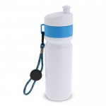 Gourde de sport sans BPA avec détail coloré et sangle 500ml couleur bleu ciel deuxième vue