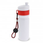 Gourde de sport sans BPA avec détail coloré et sangle 500ml couleur rouge deuxième vue