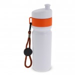 Gourde de sport sans BPA avec détail coloré et sangle 500ml couleur orange deuxième vue