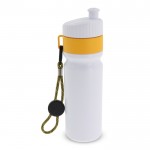 Gourde de sport sans BPA avec détail coloré et sangle 500ml couleur jaune deuxième vue