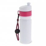 Gourde de sport sans BPA avec détail coloré et sangle 500ml couleur rose deuxième vue