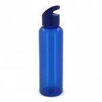 Gourde en RPET de couleurs transparentes avec poignée 600ml couleur bleu foncé