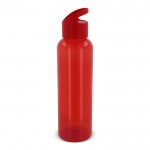 Gourde en RPET de couleurs transparentes avec poignée 600ml couleur rouge