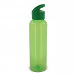 Gourde en RPET de couleurs transparentes avec poignée 600ml couleur vert lime