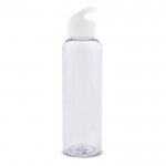 Gourde en RPET transparente avec poignée géométrique colorée 600ml couleur blanc transparent