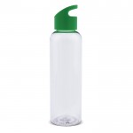 Gourde en RPET transparente avec poignée géométrique colorée 600ml couleur vert lime transparent