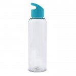 Gourde en RPET transparente avec poignée géométrique colorée 600ml couleur turquoise troisième vue