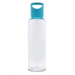 Gourde en RPET transparente avec poignée géométrique colorée 600ml couleur turquoise quatrière vue