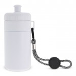 Gourde de sport blanche sans BPA avec cordon de transport 500ml couleur blanc