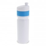 Gourde de sport sans BPA avec bord coloré fabriqué en UE 750ml couleur bleu ciel deuxième vue