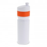 Gourde de sport sans BPA avec bord coloré fabriqué en UE 750ml couleur orange deuxième vue