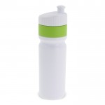 Gourde de sport sans BPA avec bord coloré fabriqué en UE 750ml couleur vert clair deuxième vue