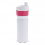 Gourde de sport sans BPA avec bord coloré fabriqué en UE 750ml couleur rose deuxième vue