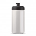 Bidon en plastique sans BPA et 100% anti-fuite 500ml couleur blanc/noir