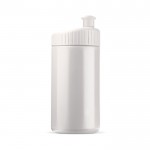 Bidon de sport en plastique sans BPA et 100% anti-fuite 500ml couleur blanc